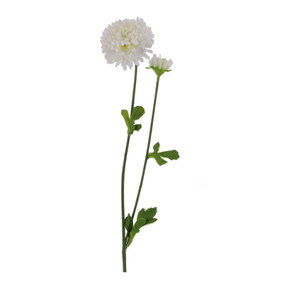 Crisantemo de flores artificiales básicas 63 cm blanco