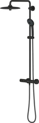 Grohe quickfix vitalio joy 260 douchesysteem - wandmontage - waterbesparend - phantom black