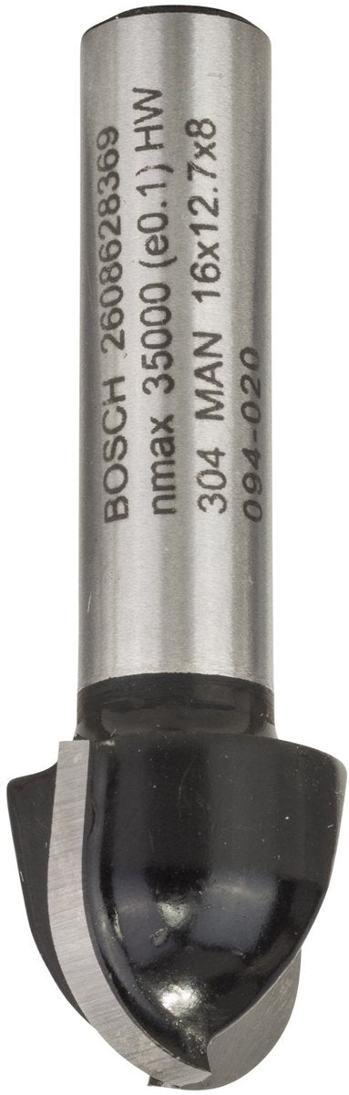 Bosch - fresas para perfiles semicirculares 8 mm, r1 8 mm, d 16 mm, l 12,7 mm, g 45 mm