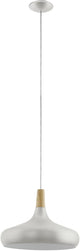 Eglo sabinar hanglamp - e27 - staal|hout - bruin|zilver