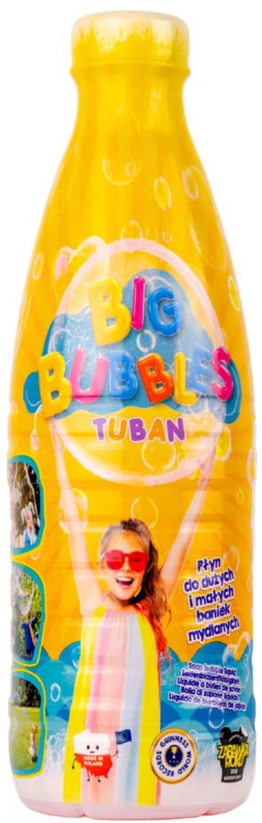Líquido para hacer burbujas Tuban - juguete de burbujas grandes de 1 litro.