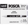 UNI-POSCA POSCA MARKER, AFM PC-3M, spessore della linea 0,9-1,3 mm, fine, oro, argento, bianco, 6 div 1 scatola