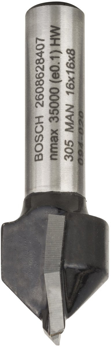 Bosch - frese con scanalatura a V 8 mm, d1 16 mm, l 16 mm, g 45 mm, 90°