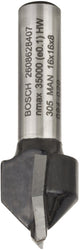 Bosch - frese con scanalatura a V 8 mm, d1 16 mm, l 16 mm, g 45 mm, 90°