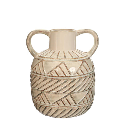 Ideas 4 seasons vase bali ceramic 25x23x30 cm cream