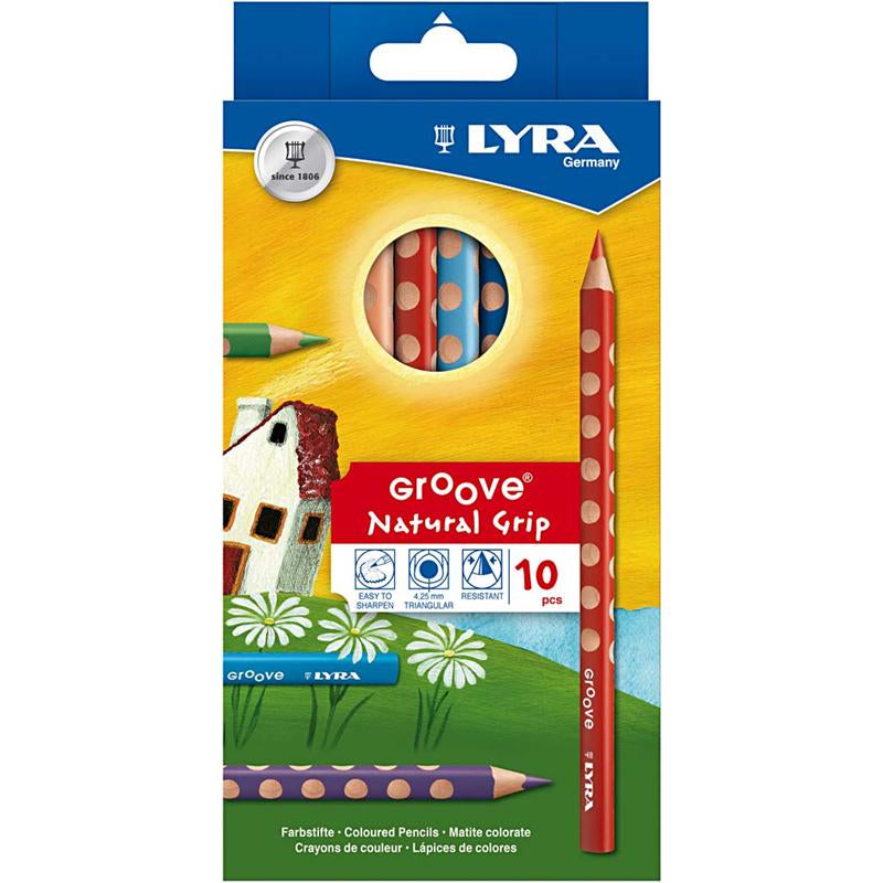 Lyra https: www.cchobby.nl groove-kleurpotloden-l-18-cm-vulling-4-25-mm-diverse-kleuren-10-stuk-1-doos