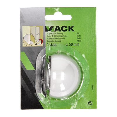 Mack 1069037 - fermaporta magnetico bianco ø 50 mm 1 pz pz | 6 pezzi