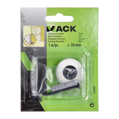 Mack 1069030 - fermaporta con gomma nera ø 30 mm 1 pz pz | 6 pezzi