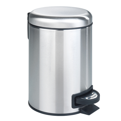 Wenko 1069562 - pattumiera leman 3 litri acciaio inox opaco | 1 pz