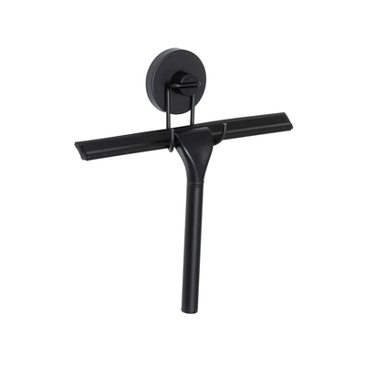 Wenko 1069602 - tergivetro per doccia Vacuum-Loc nero | 1 pz