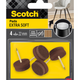 3m 1070705 - Scotch® feltrini extra morbidi da inchiodare marrone ø 22 mm | 16 pezzi