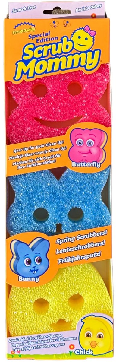Scrub daddy Scrub mommy - primavera - edición limitada - paquete de 3