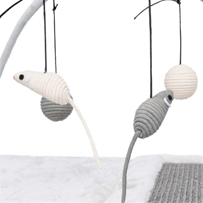 Trixie Crab Mat con giocattoli su grigio del cordone