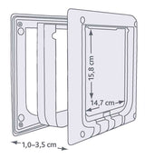Trixie 4-way pet hatch electromagnetic white - afbeelding 3