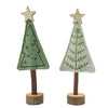 Decoris beeld kerstboom vilt groen 20cm