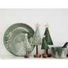 Decoris decoratief kerstboom van vilt, groen 8x4x20cm