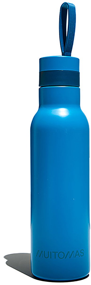 Borraccia termica Muitomas - doppio rivestimento isolante - 500 ml - 12 ore di bevande calde o 24 ore di bevande fredde - blu