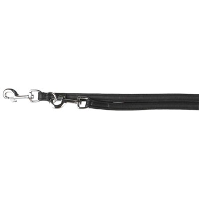 Trixie Dog Leash Police Linea attivo Comfort Leather Black