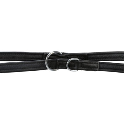 Trixie Dog Leash Police Linea attivo Comfort Leather Black