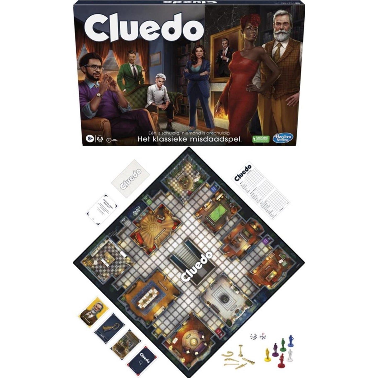Hasbro Cluedo el clásico juego de crimen.