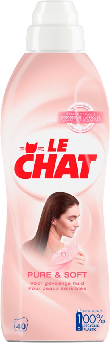 Ammorbidente Le Chat - Pure Soft - 40 lavaggi - 12 x 880 ml - Confezione risparmio