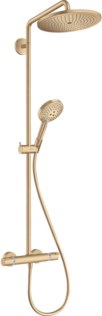 Hansgrohe croma s - showerpipe - Raindance Select - 280 mm - funzione 1 getto - cromo nero spazzolato - con termostato