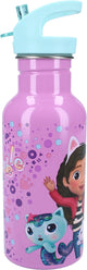 Vadobag gabby's dollhouse drinkfles en schoolbeker - roze - stainless steel - 500 ml