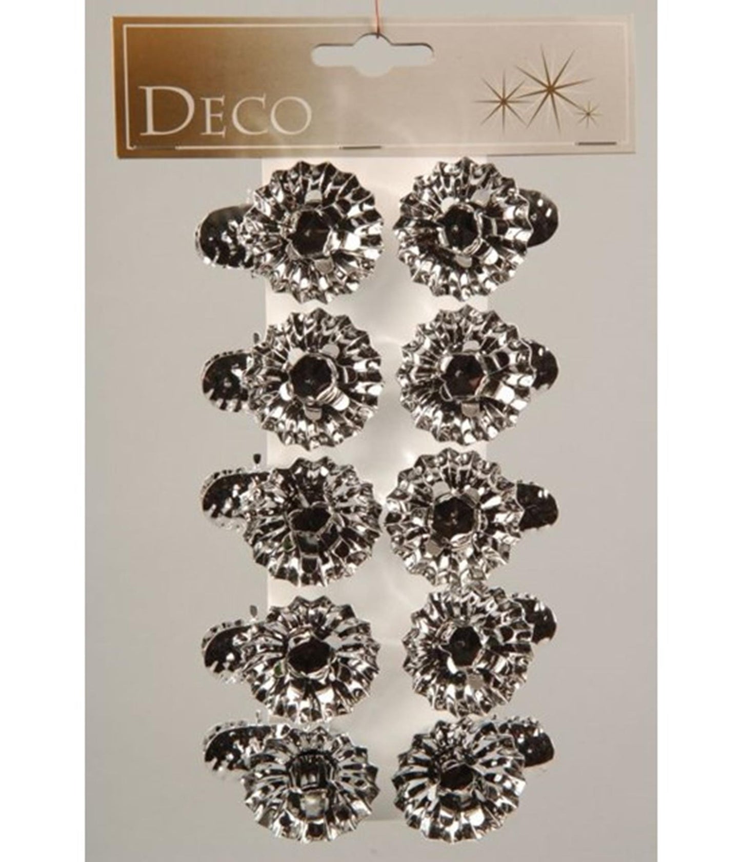 Portacandele Decoris albero di Natale argento10 pezzi