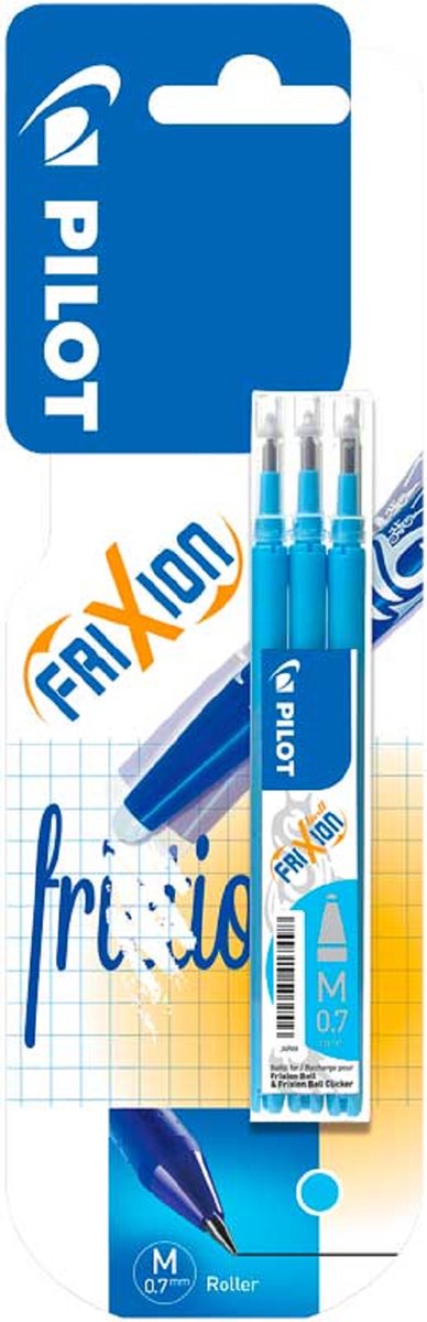 Ricariche Pilot - sfera frixion e clic frixion - azzurro 0,7 mm - in blister