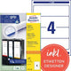 Etichette brochure avery l4761-100 bianco 400 etichette