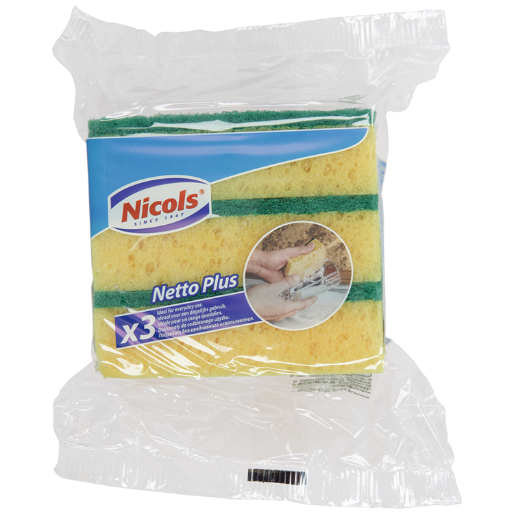 Nicols 1061449 - Red estropajo sintético plus x3 | 6 piezas