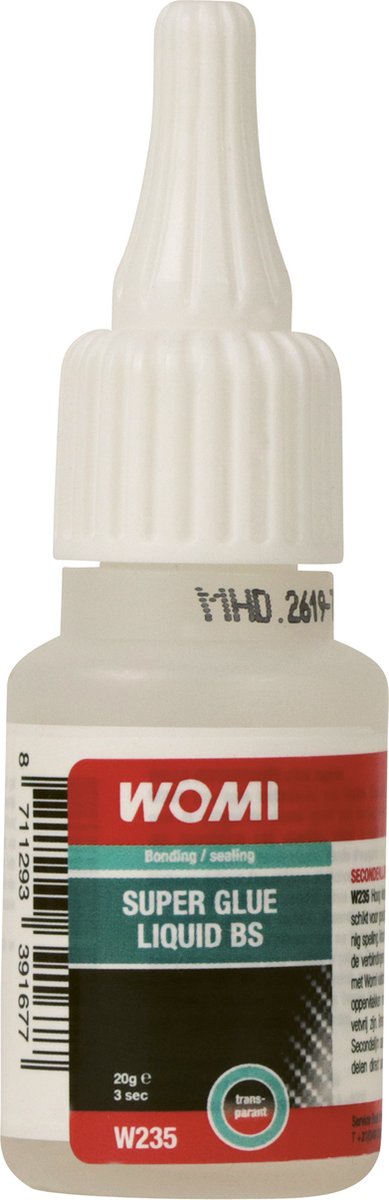 Super colla Womi W235 – 20 g trasparente – adesione rapida – forte legame multimateriale