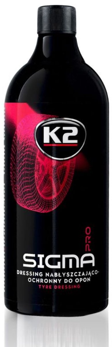 Pneumatici per auto K2 Black Sigma Pro Gel per la lucidatura e la cura dei pneumatici