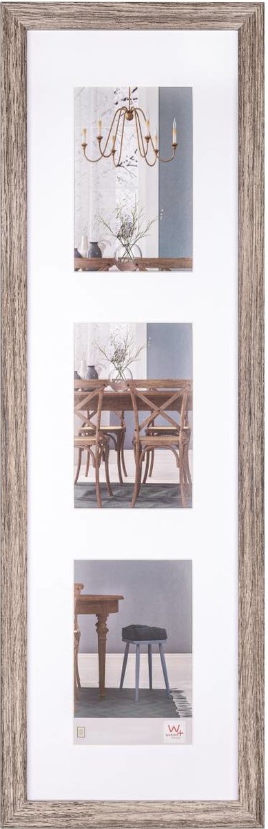Walther fiorito - marco de madera mdf - tamaño foto 3x10x15 cm - nogal