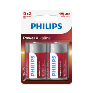 Batteria Philips d 2 pezzi Alcaline