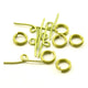 Vaessen creative • alu deco toggle clasp 6pcs apple green