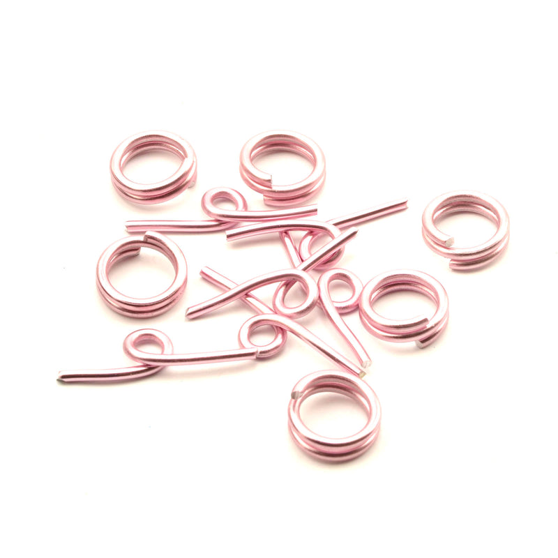 Vaessen creative • chiusura a ginocchiera in alluminio deco 6 pezzi rosa