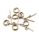 Vaessen creative • alu deco toggle clasp 6pcs anthracite