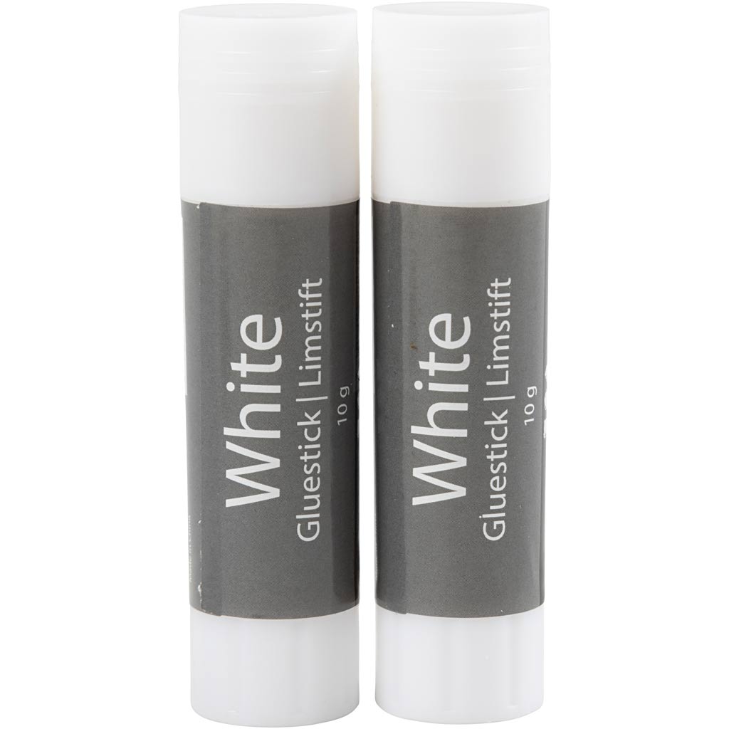 Colla stick bianca Creativ Company, rotonda, 10 gr, 2 pezzi 1 scatola