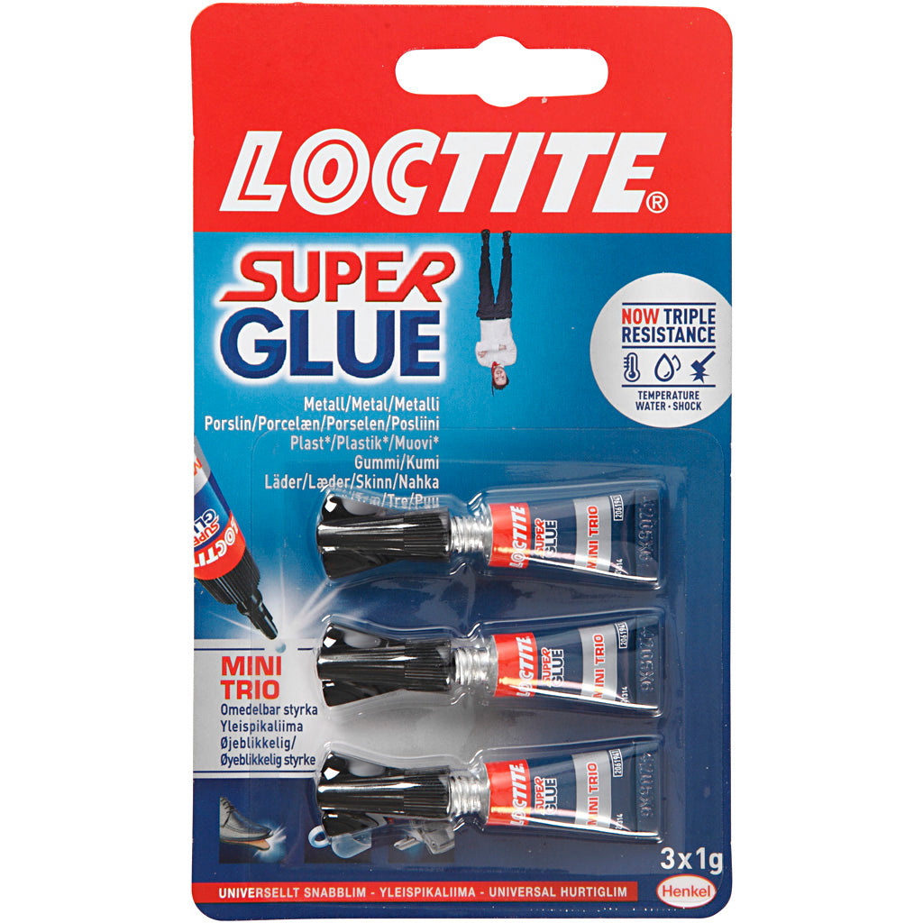 Loctite super glue, 3x1 gr 1 box