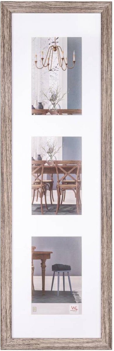 Walther fiorito - cornice in legno mdf - misura foto 3x10x15 cm - noce