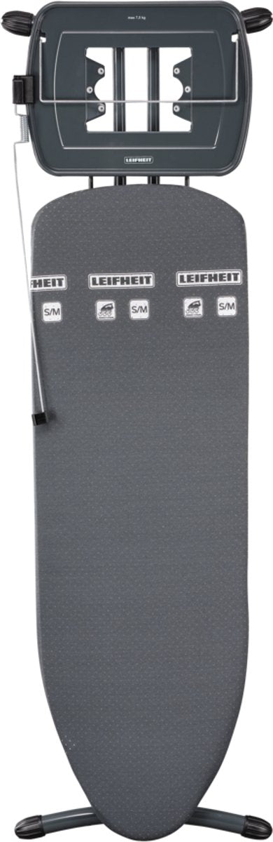 Asse da stiro Leifheit air board express m solid - 120x38 cm - adatto per generatore di vapore - nero