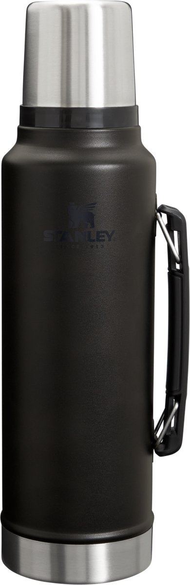 Stanley classico leggendario thermos da 1,4 l mantiene caldo per 40 ore, freddo per 35 ore - a prova di perdite - lavabile in lavastoviglie - senza BPA - per caffè, tè e altro - thermos in acciaio inossidabile - nero opaco