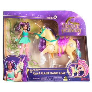 Unicorn Academy Pop Ava y Unicorn Leaf con luz (11.5 cm y 12.5 cm)