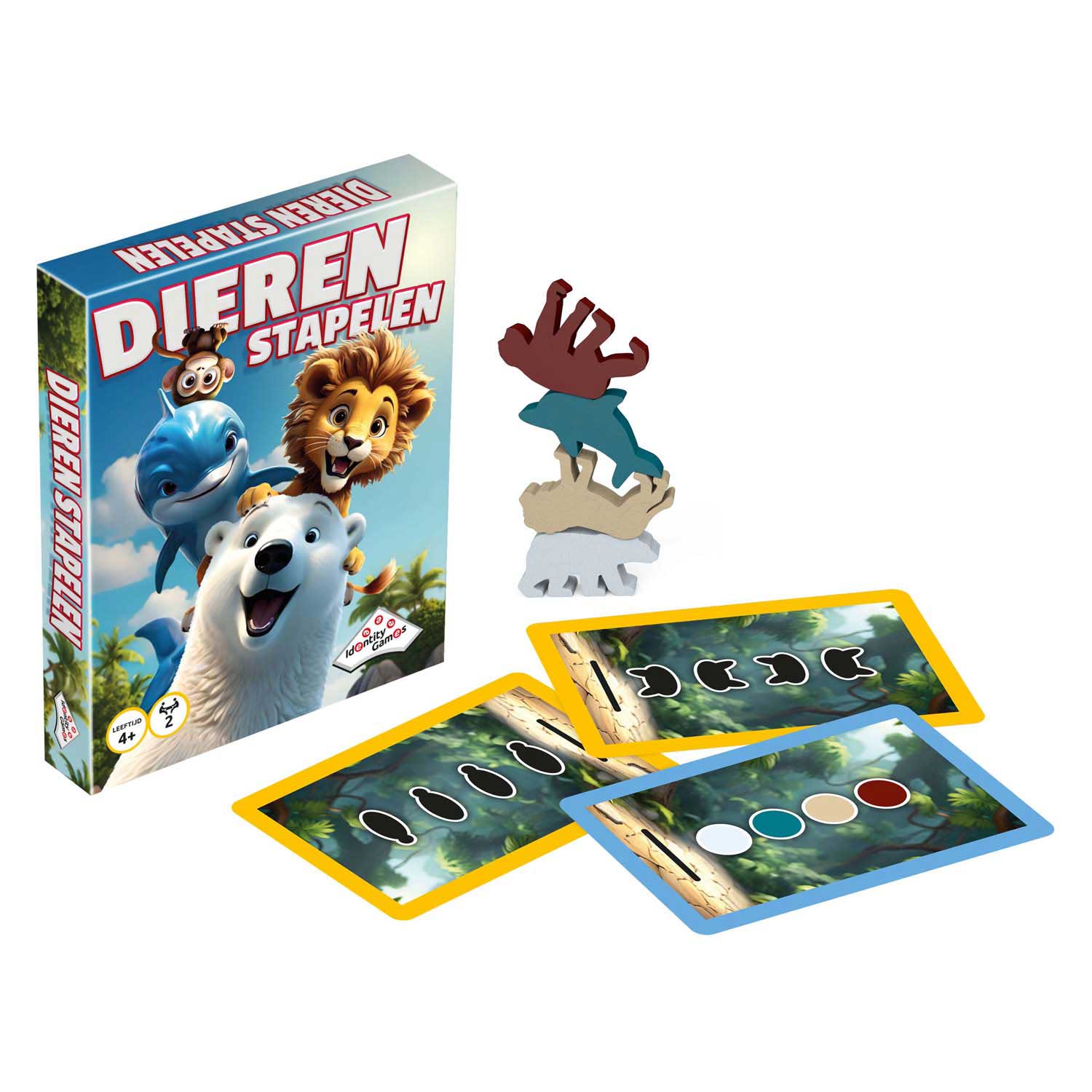 Juego de apilamiento de animales de juegos de identidad - 2 jugadores