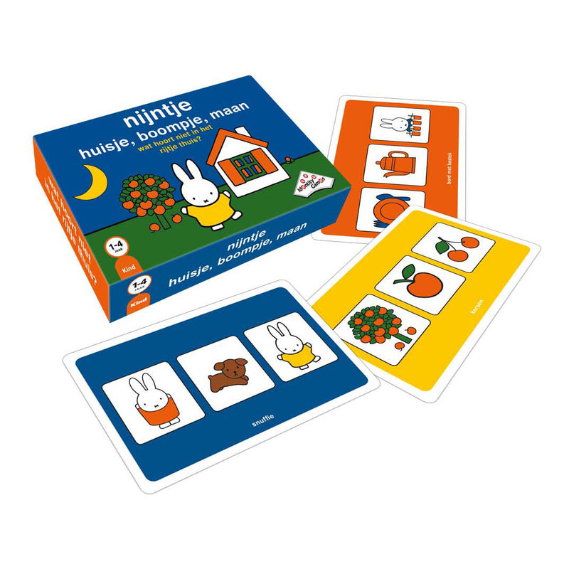 Giochi d'identità Miffy casa, albero, gioco di carte luna