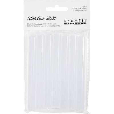 Ricariche per pistola incollatrice Creativ Company maxi, l: 10 cm, d 11 mm, 7 pezzi 1 scatola