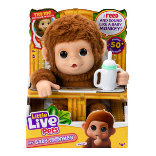 Moose Toys Littel Live Pets My Baby Monkey Play Figura