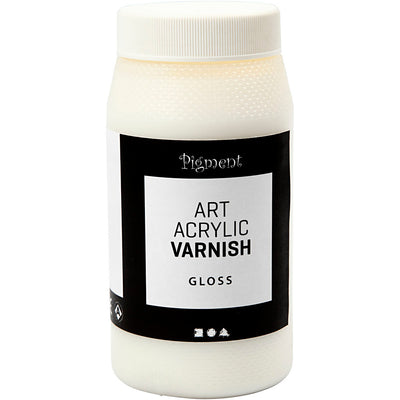 Creativ company art barniz acrílico, brillo transparente, blanco, 500 ml 1 caja
