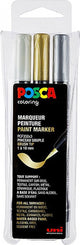 Set pennarelli Posca pcf350 bianco argento oro
